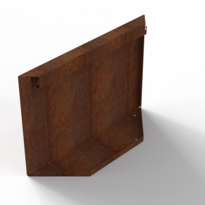 Bloembak Module+ Kopschot paneel (D) 60x42 cm CORTEN