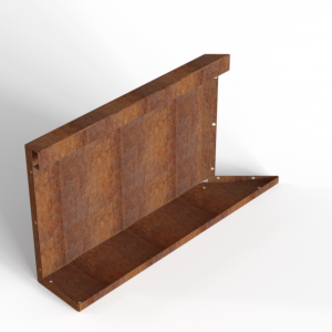 Bloembak Module+ Inwendig hoekpaneel (C) 60x42 cm L CORTEN