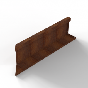 Bloembak Module+ Inwendig hoekpaneel (C) 90x28 cm R CORTEN
