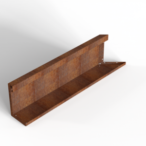 Bloembak Module+ Inwendig hoekpaneel (C) 90x28 cm L CORTEN
