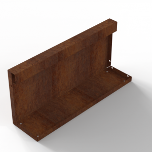 Bloembak Module+ Recht Paneel (A) 60x28 cm CORTEN