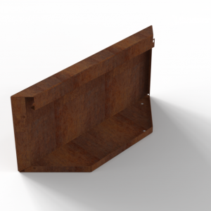 Bloembak Module+ Kopschot paneel (D) 60x28 cm CORTEN