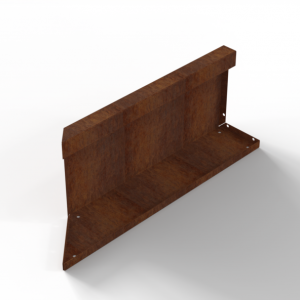 Bloembak Module+ Inwendig hoekpaneel (C) 60x28 cm R CORTEN