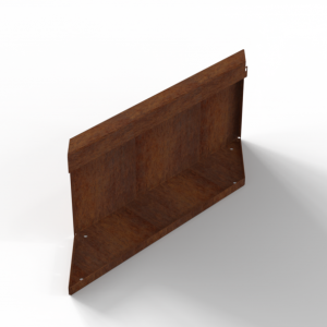 Bloembak Module+ Parallel paneel (E) 60x28 cm R CORTEN