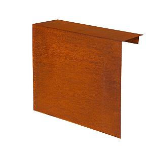 Overzetstuk tbv muurelement 15 cm recht 30x150 cm Corten