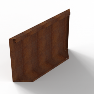 Bloembak Module+ Kopschot paneel (D) 90x56 cm CORTEN