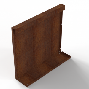 Bloembak Module+ Recht Paneel (A) 60x56 cm CORTEN