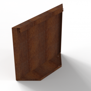 Bloembak Module+ Kopschot paneel (D) 60x56 cm CORTEN