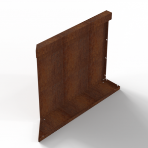 Bloembak Module+ Inwendig hoekpaneel (C) 60x56 cm R CORTEN