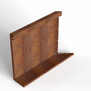 Bloembak Module+ Inwendig hoekpaneel (C) 60x56 cm L CORTEN
