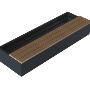 Zitbank - RECHT 270x45 BILLINGA HARDHOUT