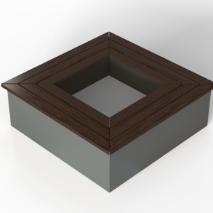 Zitbank - VIERKANT 180X180X47 HARDHOUT