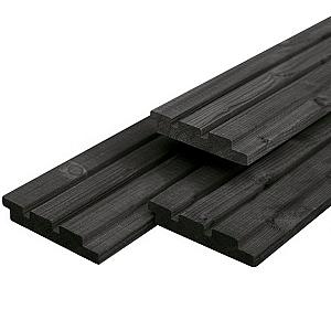 Zwart geimpregneerd/gespoten planken