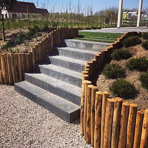 Kastanjepaal geschild Ø7-9x150cm gepunt. niet gekruind