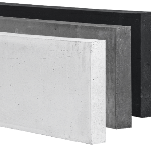 ACTIE Beton-onderplaat wit/grijs H24xD3.5xL184cm