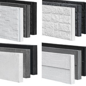 Beton-motiefplaat wit/grijs H36xD4.8xL184 cm Lungo