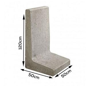 L element 50x50x120 grijs