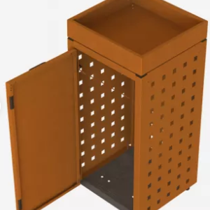 FST Kliko ombouw 240 Liter - 1 stuk CORTEN met tuinbak