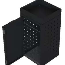 FST Kliko ombouw 120 Liter - 2 stuks GRAFIET ZWART met tuinbak