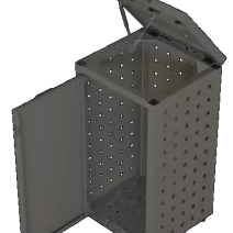 FST Kliko ombouw 120 Liter - 3 stuks TAUPE met klep