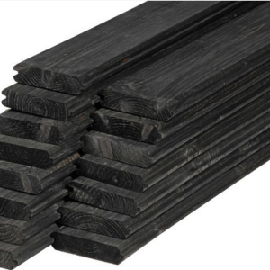 Stapelset blokhutprofiel zwart geimpregneerd
