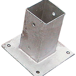 Paalhouder op plaat thermisch verzinkt 9.1x9.1x15 cm