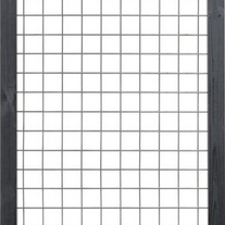 Gaaselement vuurverzinkt maaswijdte 7.5x7.5 cm met robuust kader grenen zwart gespoten 4.4x6.8 cm H1