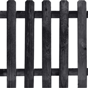 Tuinhek grenen zwart geimpregneerd recht 60x180 cm