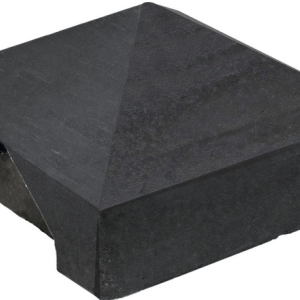 Beton-afdekpet antraciet gecoat diamantkop 14x14x5cm T-model