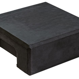 Beton-afdekpet antraciet gecoat vlakke kop 14x14x5cm tussenmodel