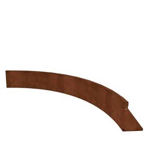 Cortenstaal keerwand binnenbocht 150x150 cm H=40 cm