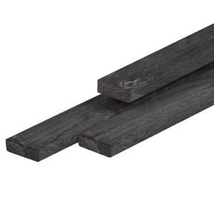 Afwerklat t.b.v | glaswanden 1.8x4x224 cm | zwart