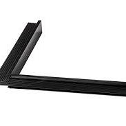 Aluminium daktrim binnenhoek RAL9005 4.5x4.5x50 cm