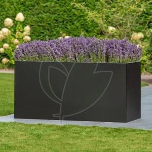 Bloembak Mohawk | zwart gepoedercoat staal 60x120x60 cm