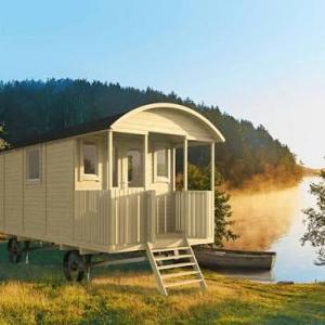 Circuswagen Jimmy | 19mm | vuren onbehandeld | 840x240 cm | excl | onderstel
