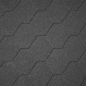 Dakshingles hexagonaal zwart - pak 3 m²