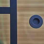 Deurgreep plakhandvat RVS zwart rond 65 mm | set van 2