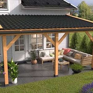 DHZ Veranda basispakket 400x300 cm geschaafd douglas