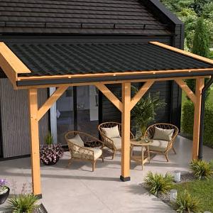 DHZ veranda douglas fijnbezaagd inclusief dakbeschot 400x300 cm