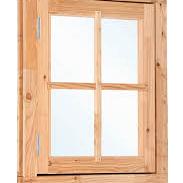 Douglas draairaam buitenmaat B90xH105 cm onbehandeld | 4-ruits | linksdraaiend | afsluitbaar met raa