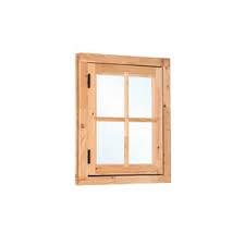 Douglas draairaam dubbelglas buitenmaat B90xH105 cm onbehandeld | 4-ruits | linksdraaiend | afsluitb