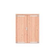 Douglas dubbele klampdeur B1850xH2050mm buitenmaat | linksdraaiend (rvs / verzinkt beslagset)