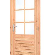Douglas enkele glas deur 6-ruits B1000xH2050mm buitenmaat | rechtsdraaiend (rvs beslagset)