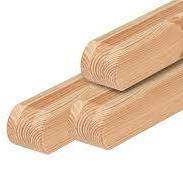 Douglas paal 8.8x8.8x190 cm | gedroogd | geschaafd | ronde kop