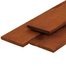 Grenen plank 1.6x14x400 cm | gedroogd | bruin geïmpregneerd | geschaafd | ronde hoeken