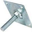 Hoogteverstelling RVS M16 10x10 cm plaat | incl | bevestigingsset