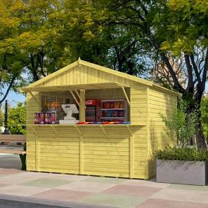 Kiosk Santa | 16mm | vuren groen geïmpregneerd | 308x243 cm | incl | vloer