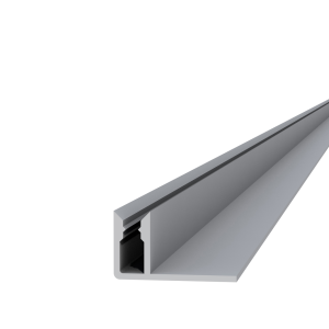 Alu-rail tbv hoek- & onderprofiel 4,0x2,2x300cm Aluminium