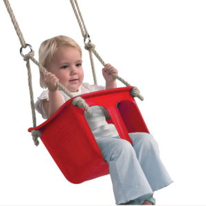 Speelgarnituur Babyschommel kunststof rood