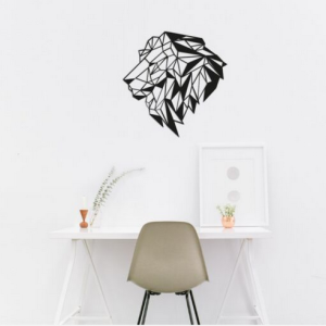 Wanddecoratie Leeuw 2.0 Zwart (RAL9005) S